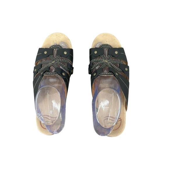 DANSKO Serena Black Leather  Clogs Sandals Slip On Shoes Womens US 8.5/9  EU 39 - Picture 1 of 6